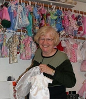 Grandma in her sewing room